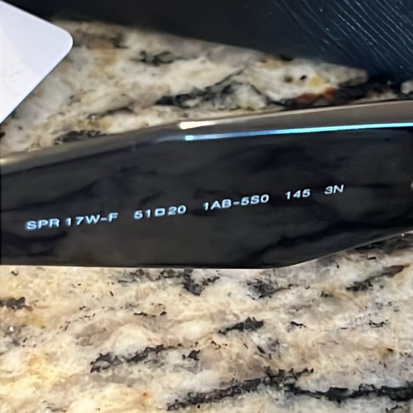 Prada Black Rectangle Sunglasses Grey Lens New - Picture 8 of 12